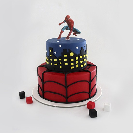 Gâteau Spiderman 3D, gâteau d'anniversaire Spiderman 3D, gâteau au chocolat  Spiderman - Super Gâteaux