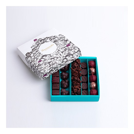 Coffret gourmand noir, Les assortiments de chocolats gourmands, Gourmandise  Tunisie