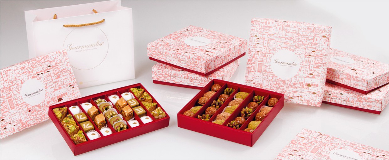 Coffret gourmand Amande Portrait , Les assortiments de gourmandises de  l'orient, Gourmandise Tunisie